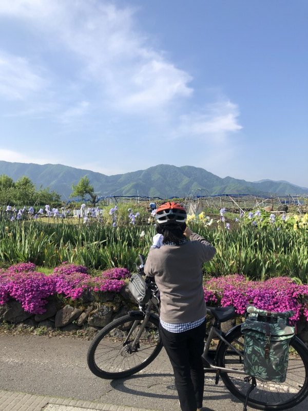 高山村イーバイクツアー　畑の花